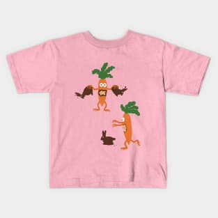 Easter zombie carrots attack Kids T-Shirt